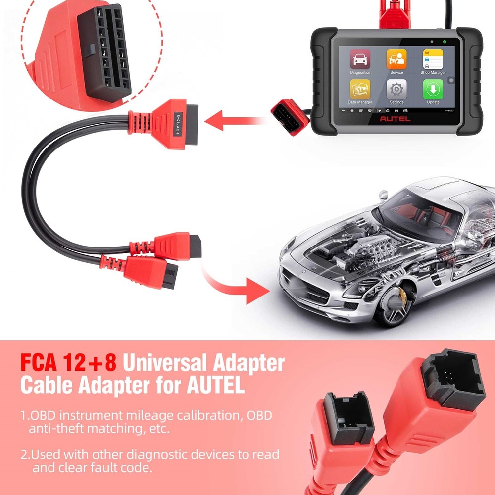 FCA 12+8 Universal Adapter Cable for Chrysler OBD2 Diagnostic Cable Adapter