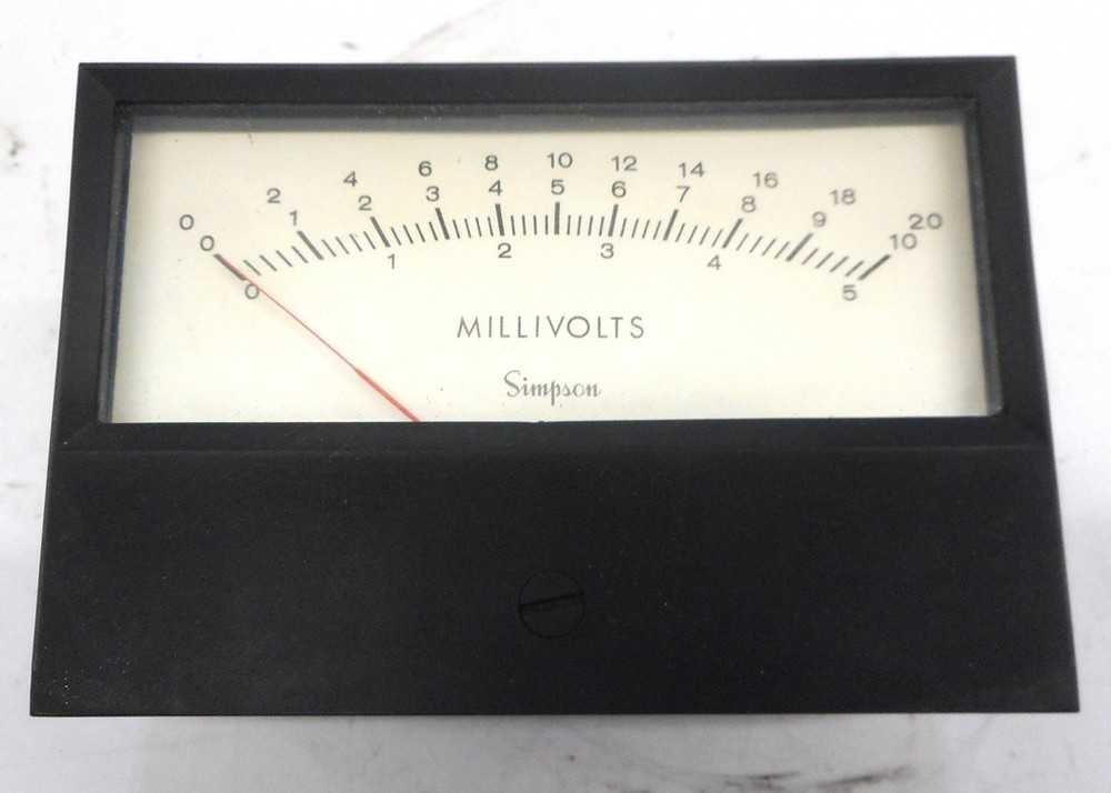 SIMPSON INSTRUMENTS, MILLIVOLT DC, MODEL 523, CAT. NO. 17296