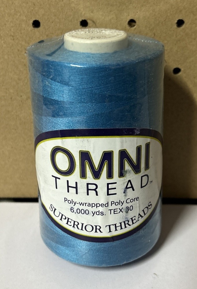 Omni Blue Turquoise  3091 Polyester Thread 2-ply 40wt 6000yd Poly Wrapped Poly