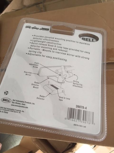 39078-4 Bell Mirror Mount Radar Detector Mount (NEW)
