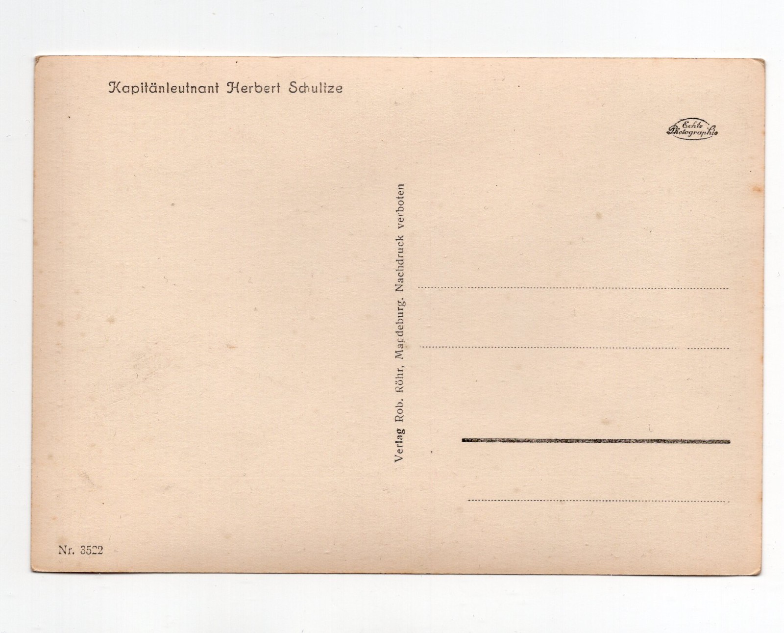 Knight's Cross & Oakleaves HERBERT SCHULTZE u-boat, signed photo