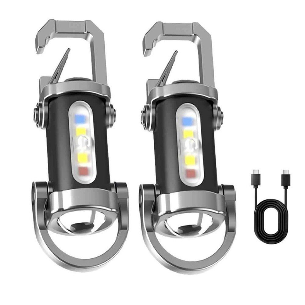 Keychain Bright LED Flashlight USB Rechargeable Portable for Daily Use