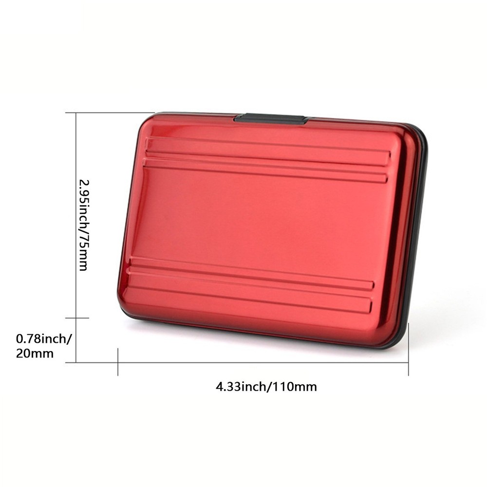 Red SDXC Storage Aluminum Case Micro SD Cards Holder Case Memory Card Box 2PC