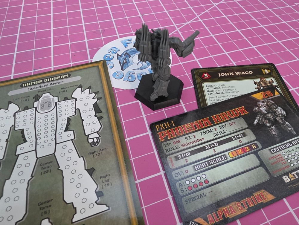 BattleTech GOTHIC + Phoenix Hawk - Laminated Record Sheet and AS Cards - NEW!