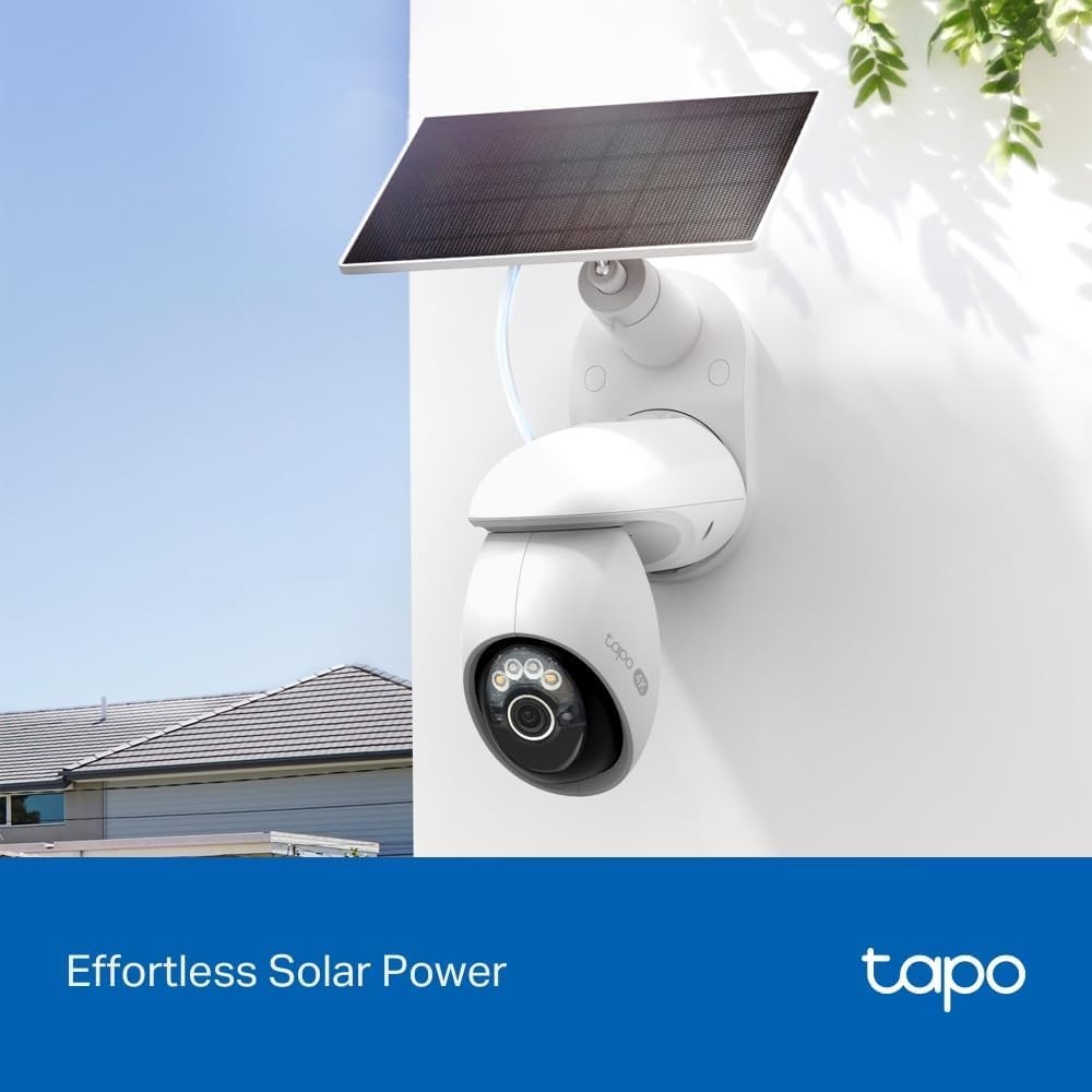 4K Outdoor Wireless Security Camera - Solar Charging, 360° Motion Tracking,