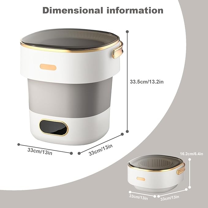 Portable Mini Washing Machine Fully Automatic Compact Laundry Washer for Socks