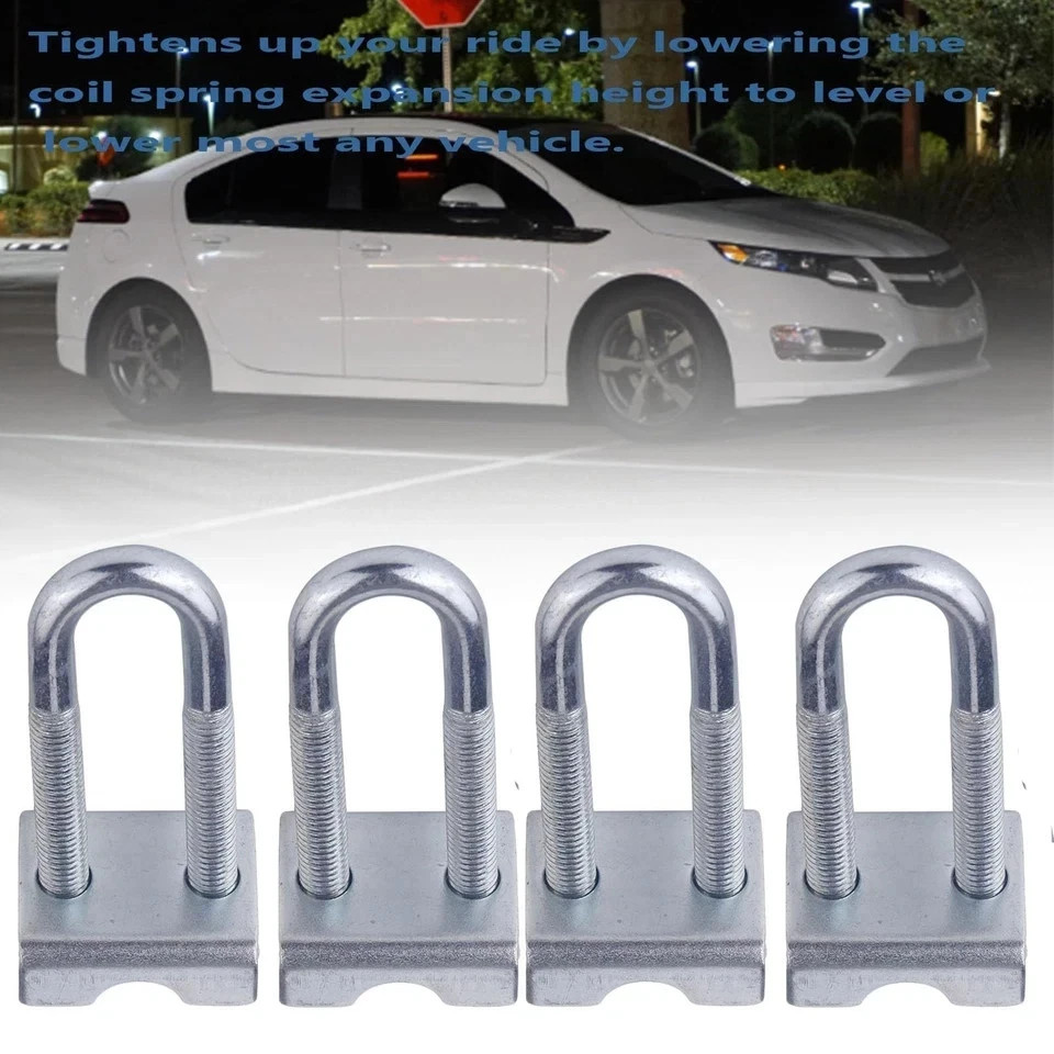 Adjustable Coil Spring Lowering-Leveling Clamp Kit 4 Coil Spring Stabilizes