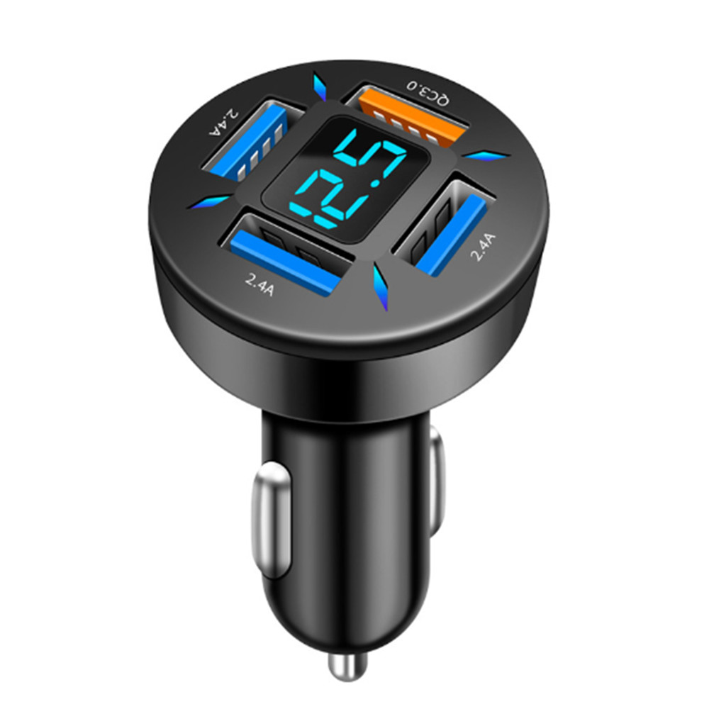 Phone Charger USB Car Cigarette Lighter Socket Splitter Fast Charge W/Voltage