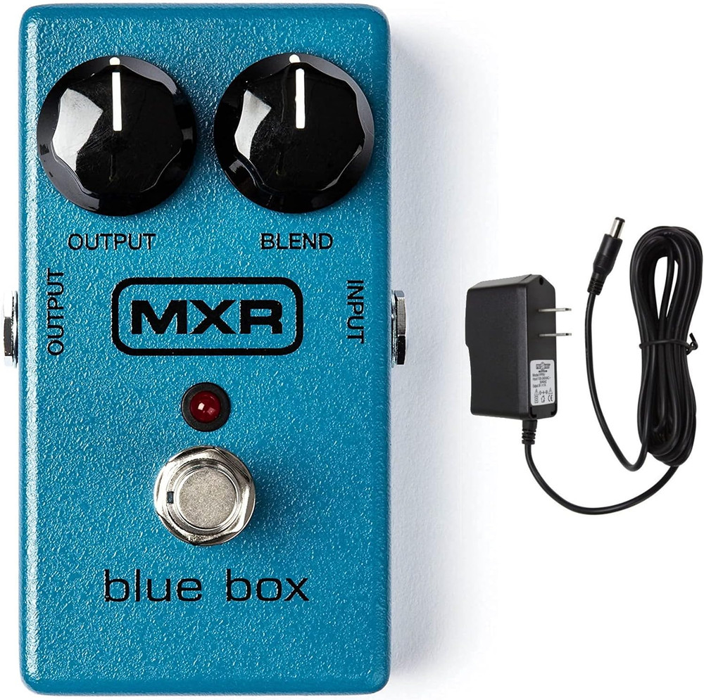 MXR M103 Blue Box Octave Fuzz Bundle with 9-Volt Power Supply