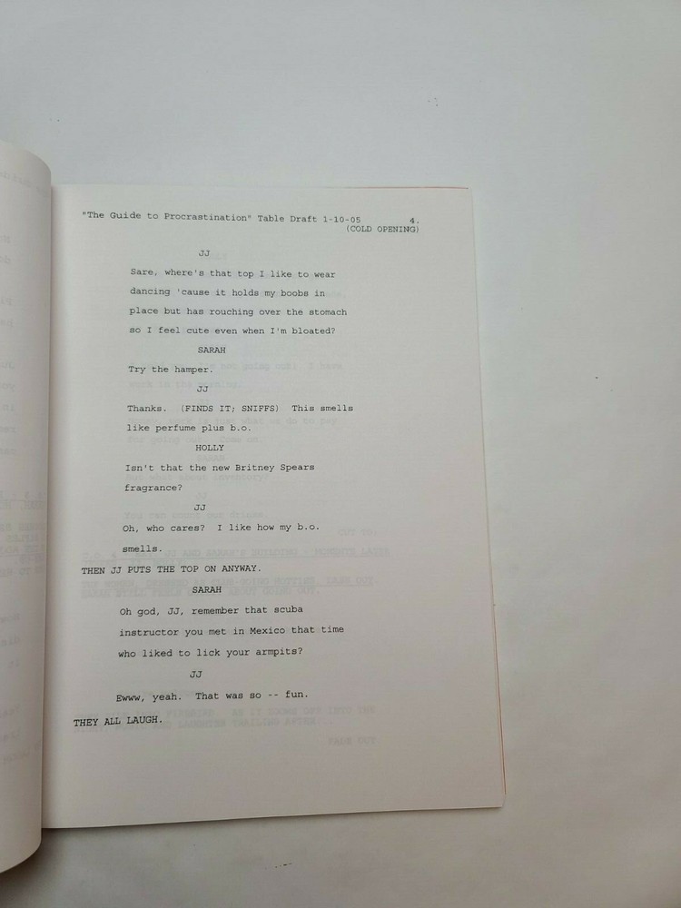 THE BAD GIRL'S GUIDE / Robin Schiff PILOT Script "The Guide to Procrastination"