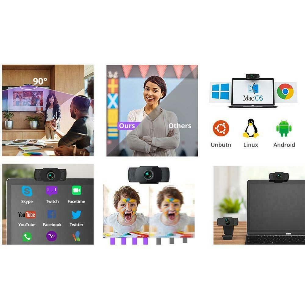 BEST 1080P Full HD USB Webcam Web Camera with Microphone for PC,Desktop,Laptop