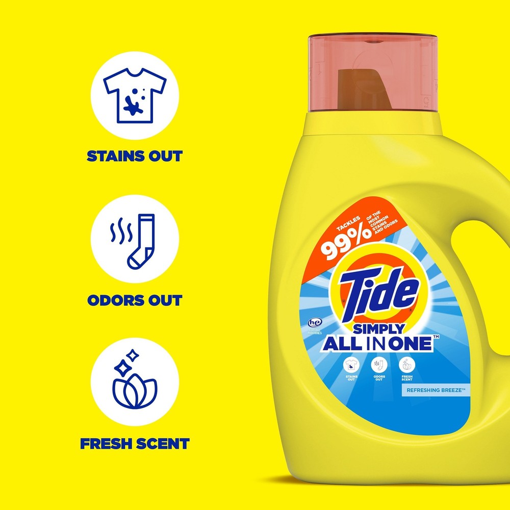 Liquid Laundry Detergent Refreshing Breeze 24 Loads 32 fl oz