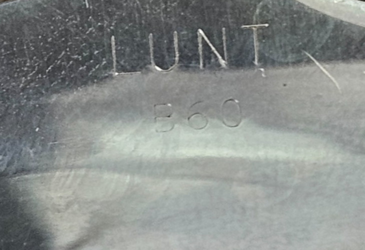 Vintage Lunt Silver Plate Oval Scalloped Serving Dish