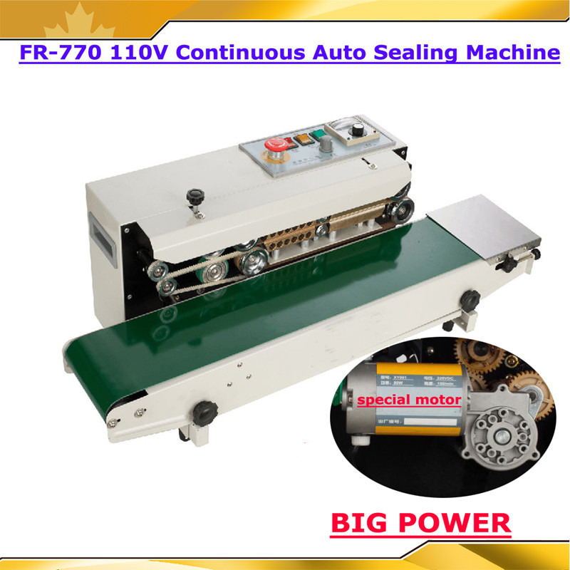 FR-770 Mode Upgrades Big Power Motor 110V Horizontal Continuous Sealer Machine