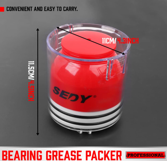 Premium Bearing Packer Kit - Effortlessly Flushes Old Grease and Repacks Wheel -