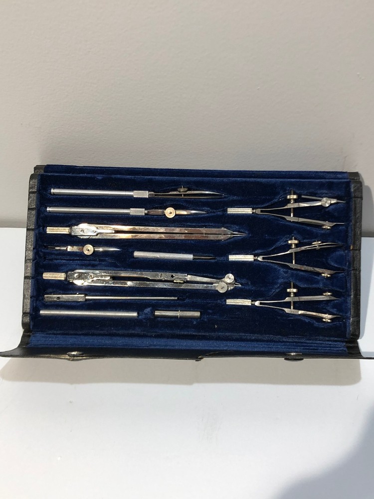 Vintage Friedmann Precision Drafting Engineering Compass Set Made in Germany