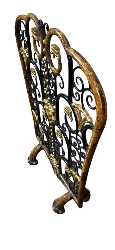 Unique & Different Scroll Fireplace Screen Stand “For Decorative Purposes Only”