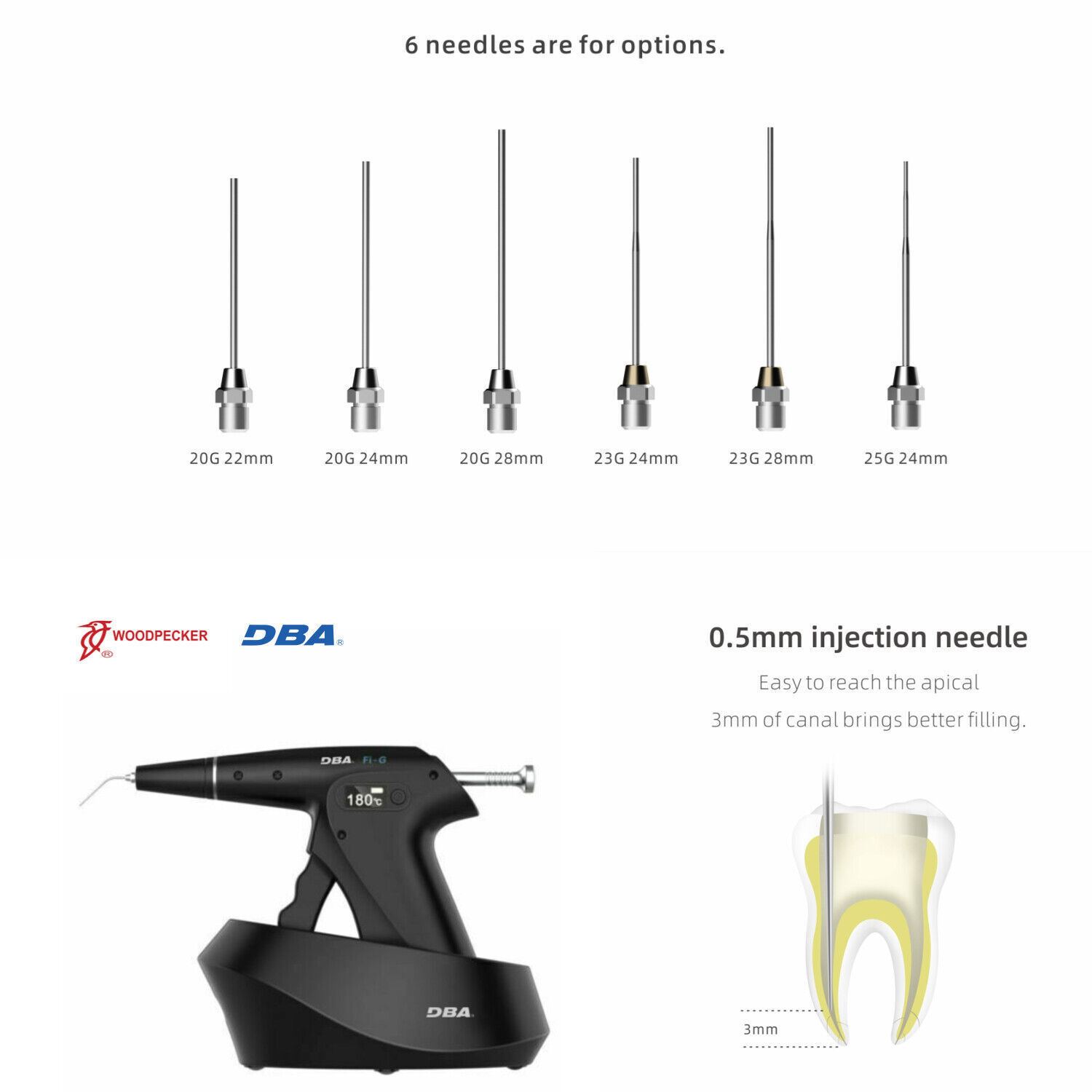 Woodpecker Fi-P Fi-G Fi-E Endo Obturation System Gutta-percha Gun & Pen Tips