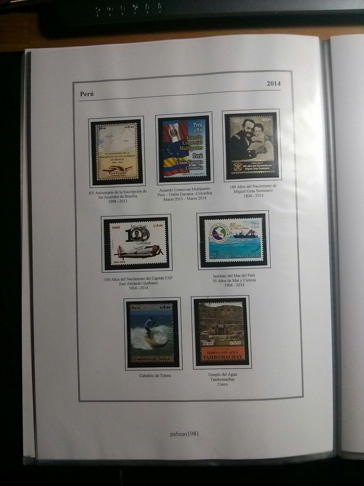 PERU stamp album pages INDIVIDUAL years between 2001-2021 PDF format sellos