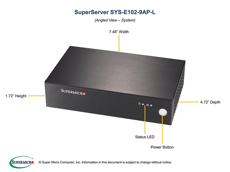 SuperMicro SYS-E102-9AP-L  CSE-E102 + A2SAN-L