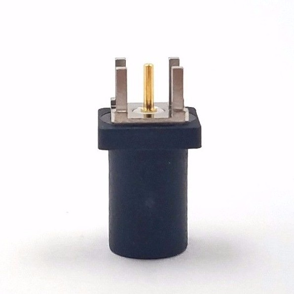 10pcs Auto Fakra Straight Plug PCB Mount, Key Code: A (Black)