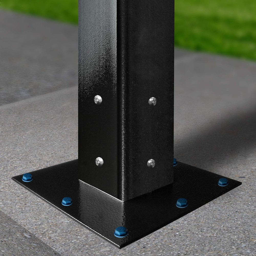 Mail Boss 7155 Black Surface Mount Base Plate for Mailbox Security