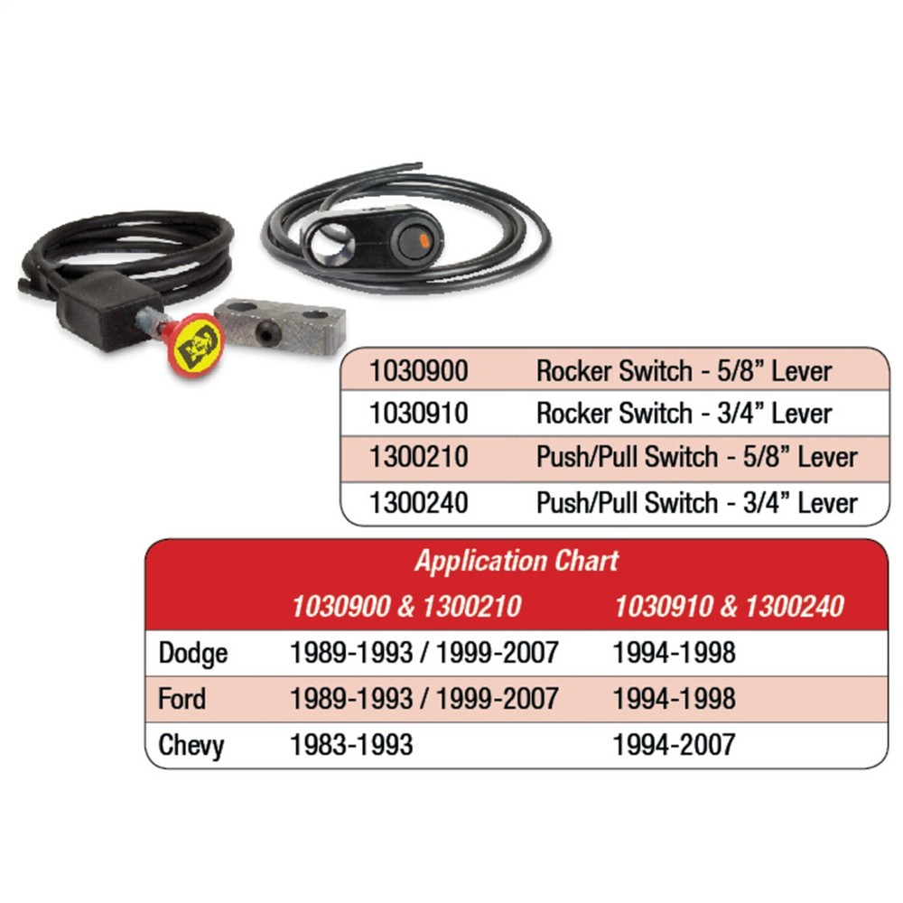 BD Diesel 1030900 Rocker Switch Kit