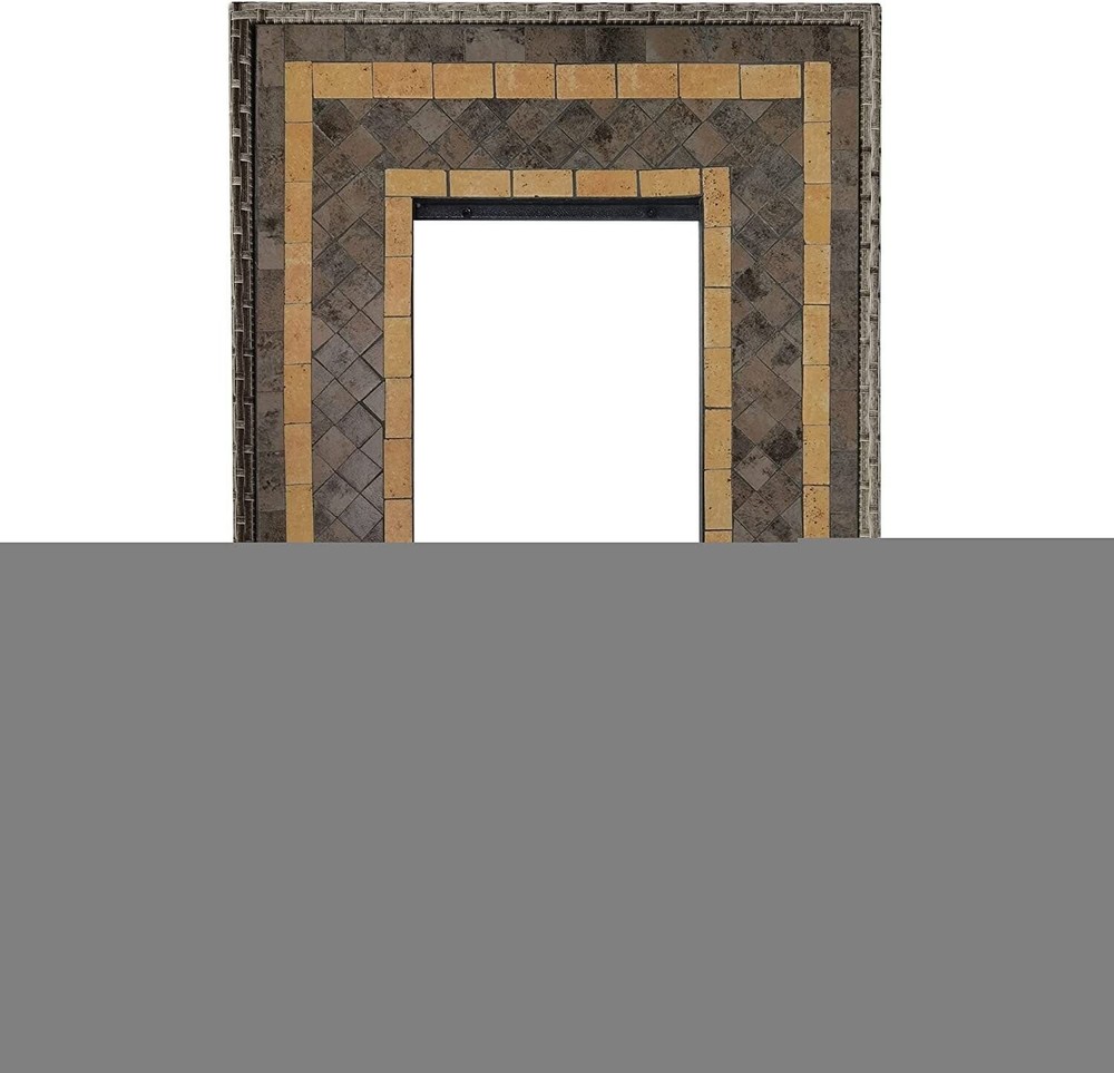 Rectangular Fire Pit Metal Table Frame Tile Top Replacement Part, High-Quality