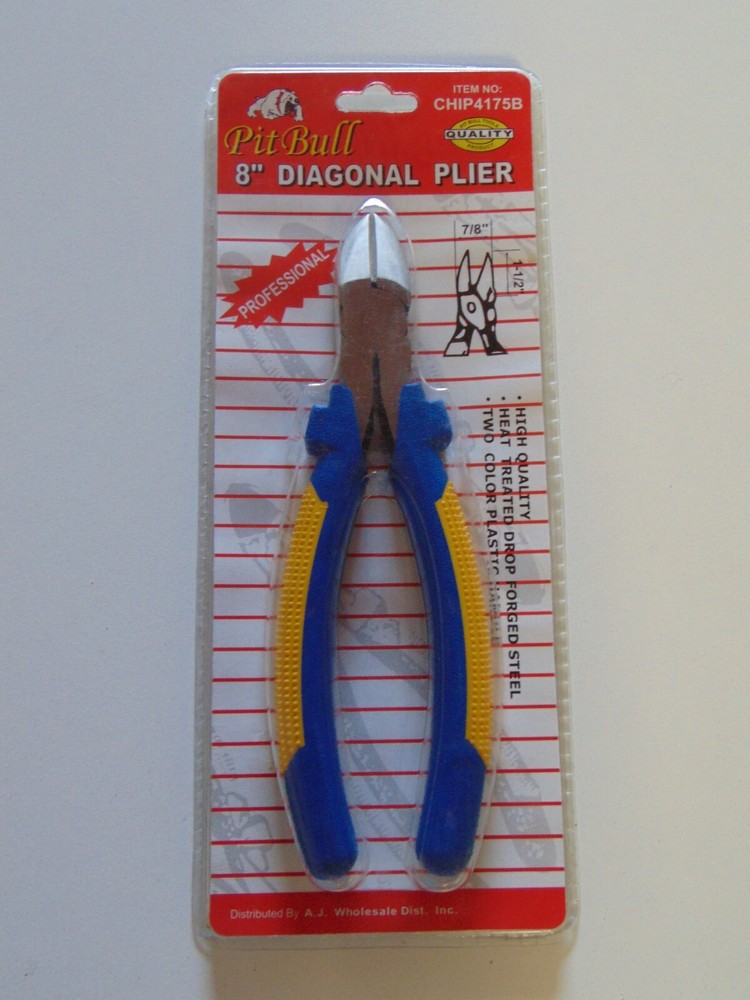 PIT BULL CHIP4175B 8" DIAGONAL PLIER