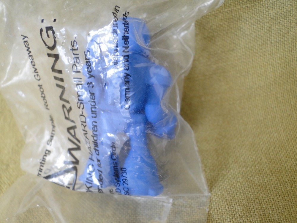 Intel 3-D Printing Sample: Blue Robot Figure