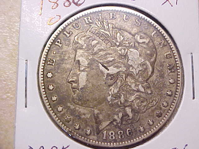 1886 O MORGAN DOLLAR XF DARK (X3230)