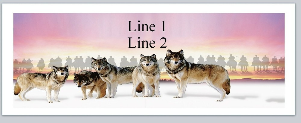 Personalized Address Labels Pack Of Wolves  (p 833)