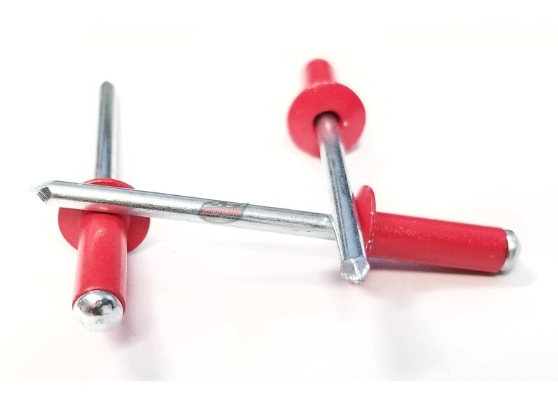 Red 3/16" Rivet Small Head Exploding Banana Peel Aluminum Pop Rivets 250 pack