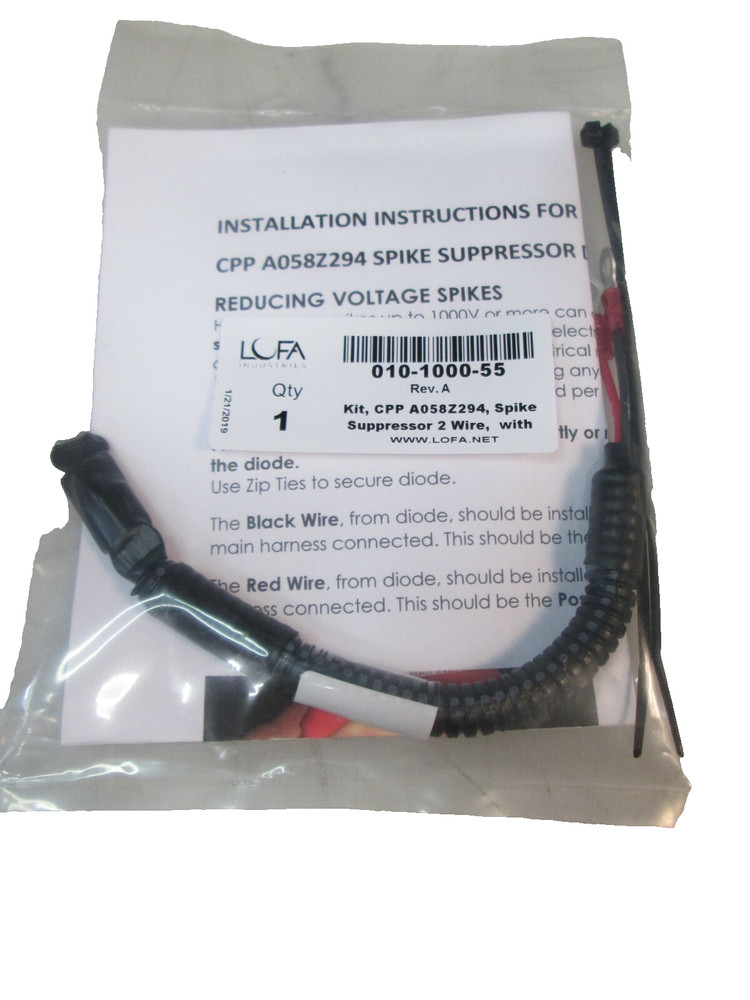 LOFA CPP A058Z294 W/ SPIKE SUPPRESSOR DIODE FOR STARTER RELAY 2 WIRE KIT NEW