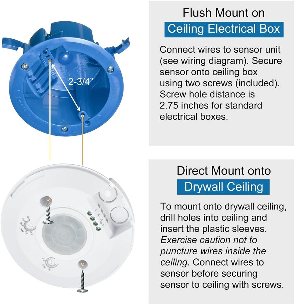 Automatic Ceiling Mount Slim Infrared Motion Sensor Light Switch