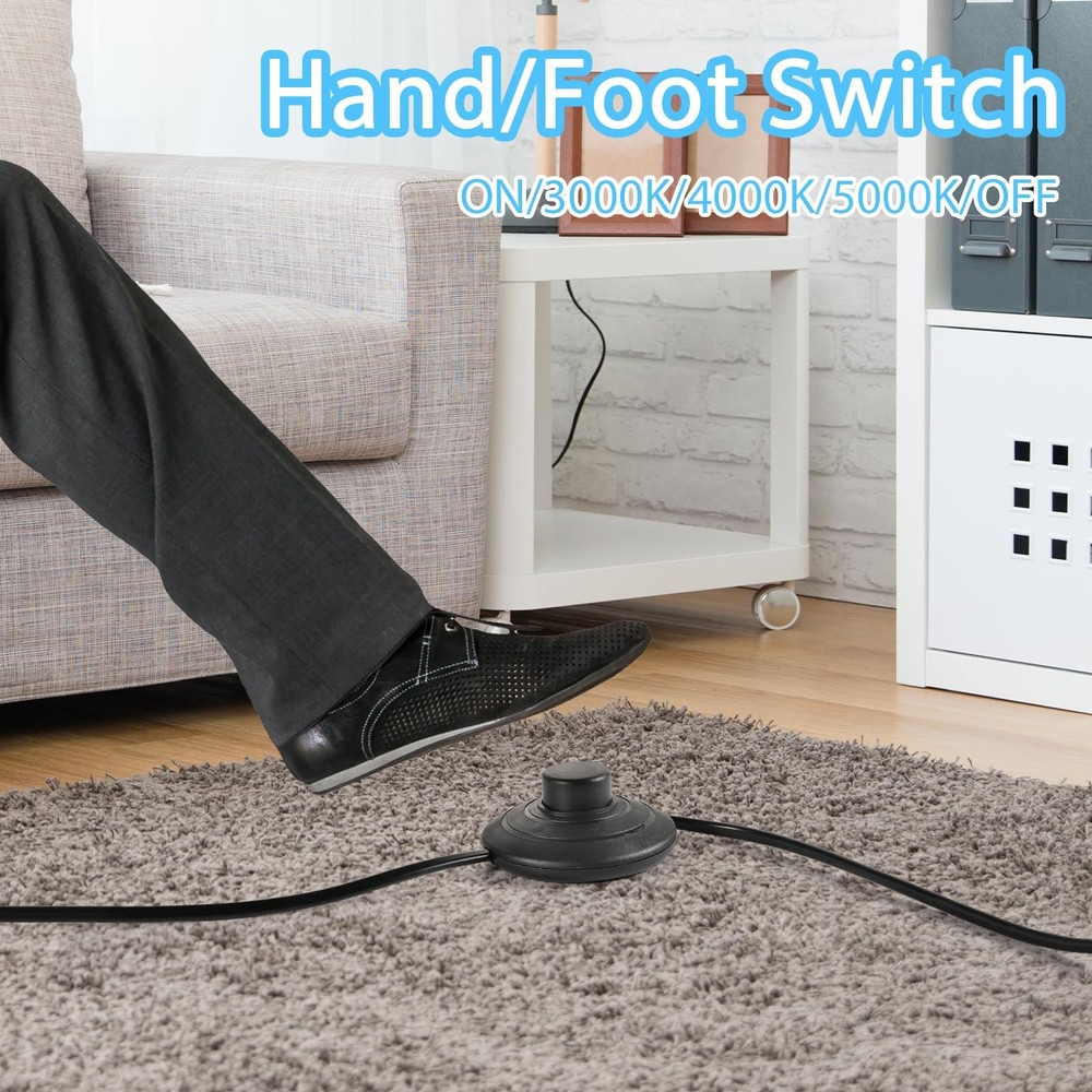 2Pack LED Spot Lights Indoor with Timer and Remote Stepless Adjustable Color ...