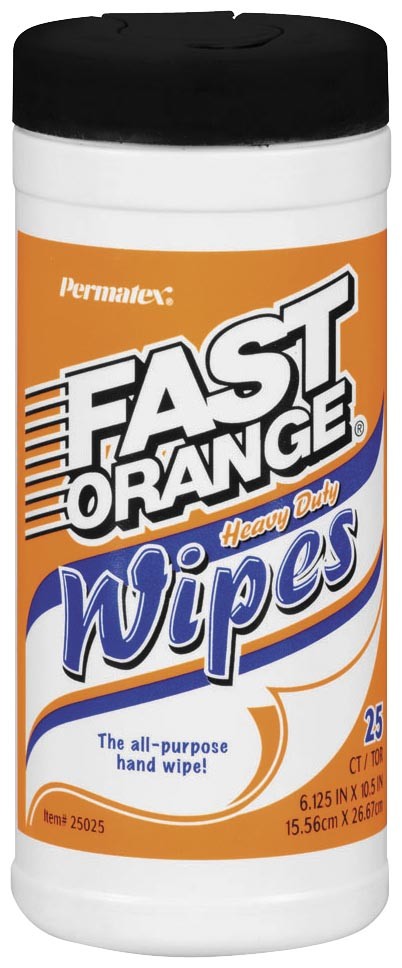 Permatex Fast Orange Wipes - 25 Count - 25025