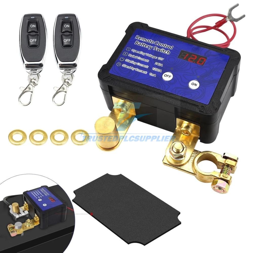 Remote Battery Disconnect Switch 12V/24V 240A Kill Switch LED Voltmeter Display～