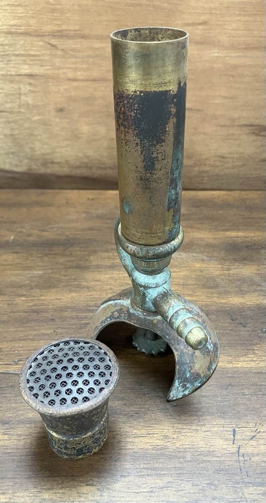 Antique Copper Bunsen Burner PRECISION SCIENTIFIC CO.