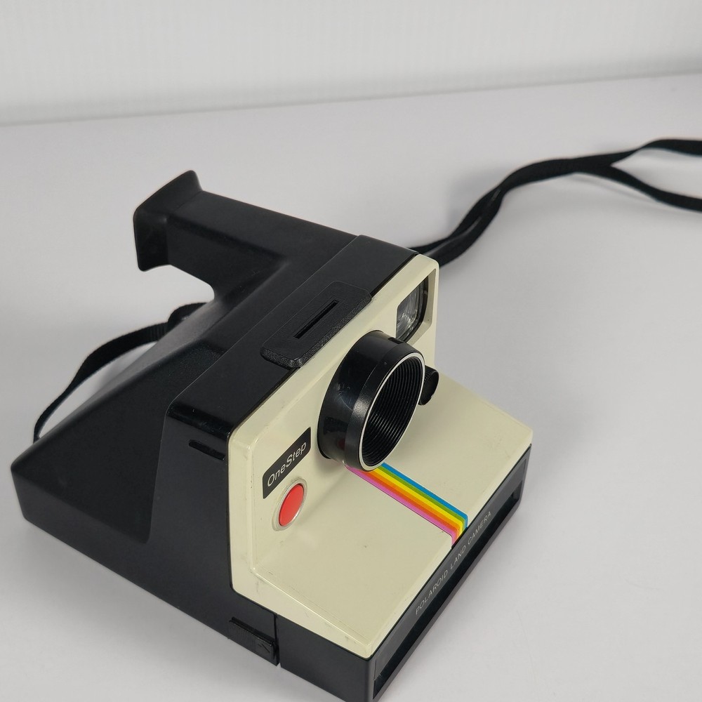 Vintage Polaroid One Step Land Camera Instant Camera Rainbow Stripe Untested