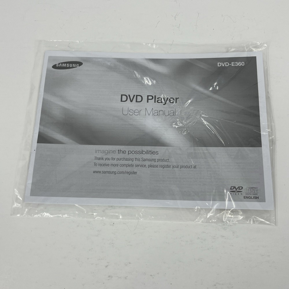 Samsung DVD Player User Manual Booklet NEW