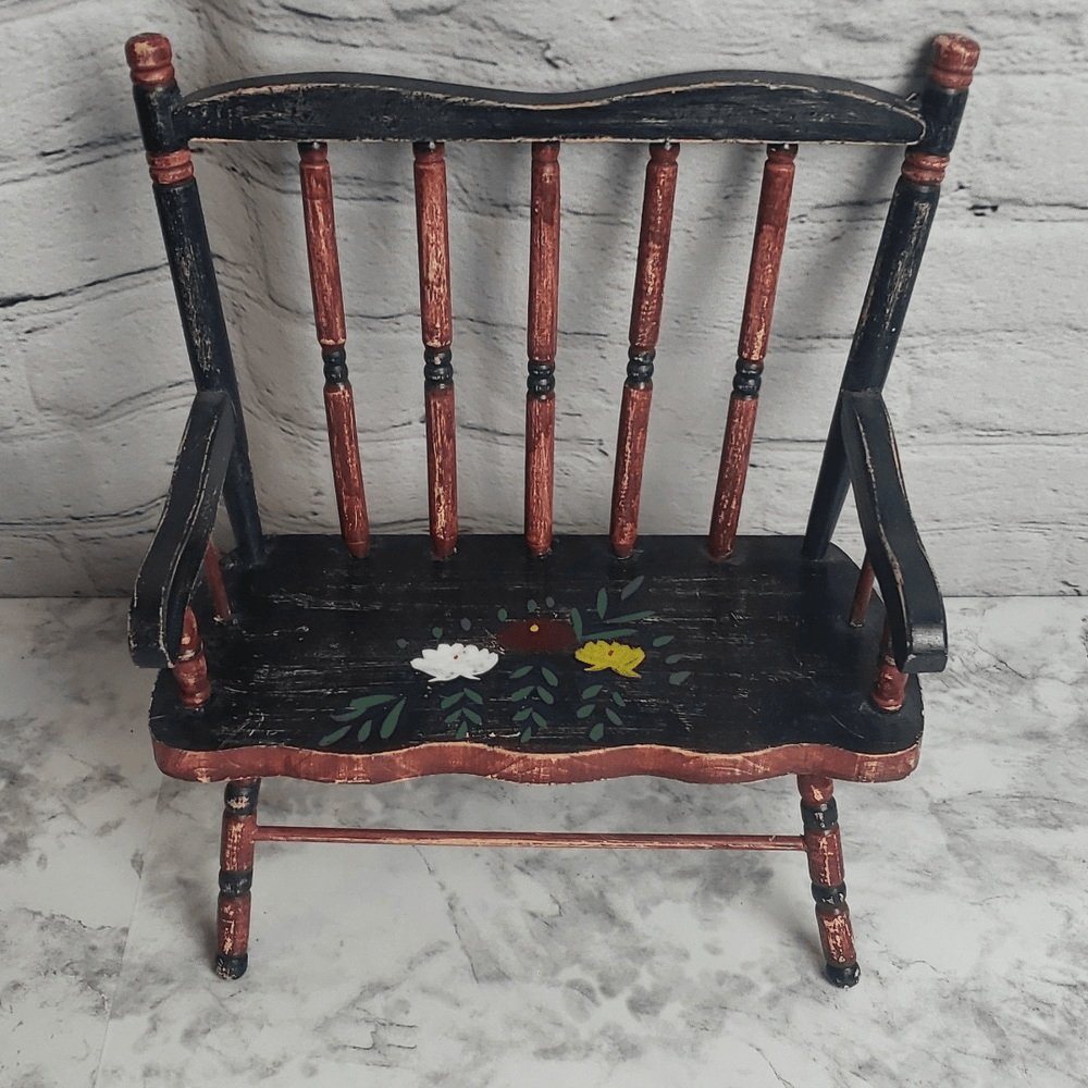 Handpainted Vintage Primitive Mini Chair