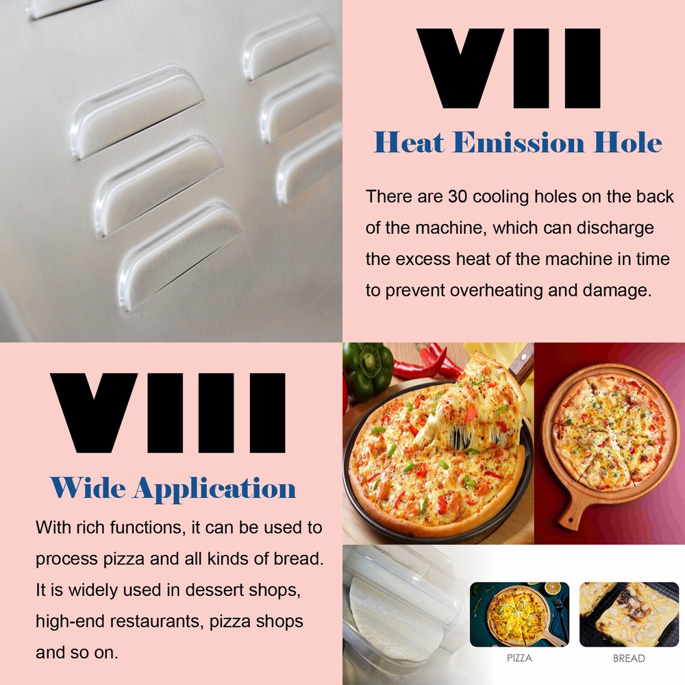 110V Electric Pizza Dough Roller Sheeter Pastry Press Making Machine