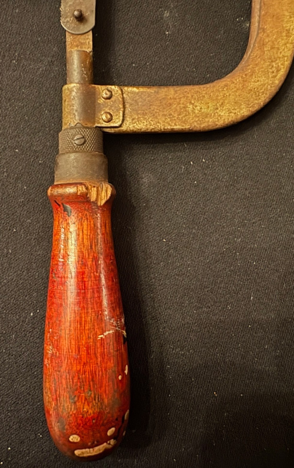 Antique Hand Tools-Hacksaw/Brace Drill/Eggbeater Drill/Spiral Rachet Screwdriver