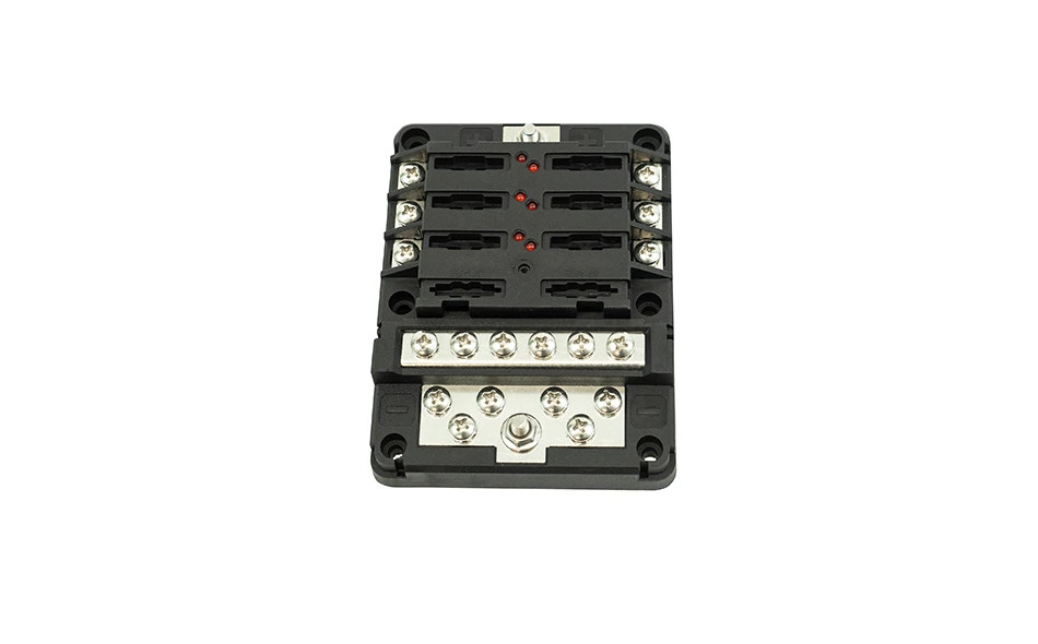 6 Circuit Power Distribution Block with Negative Bus