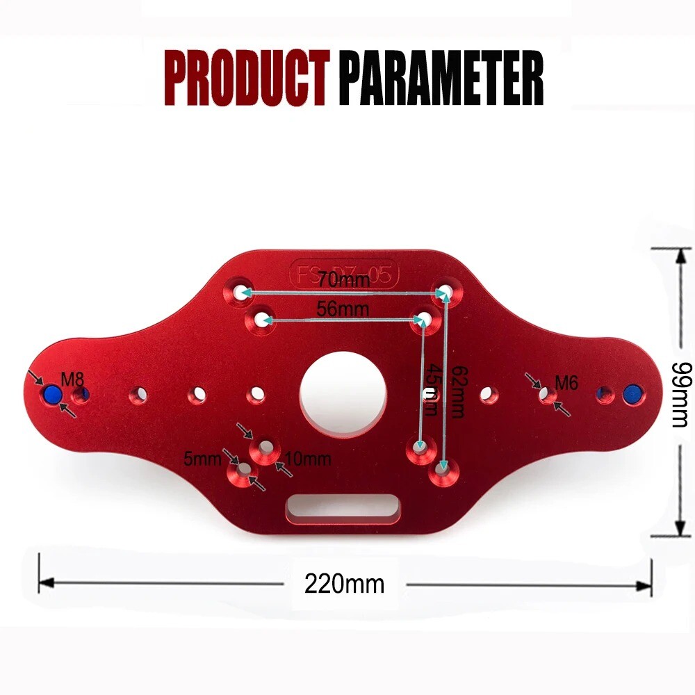 Woodworking Trimmer Slotted Base Plate Bakelite Milling Mounting Plate