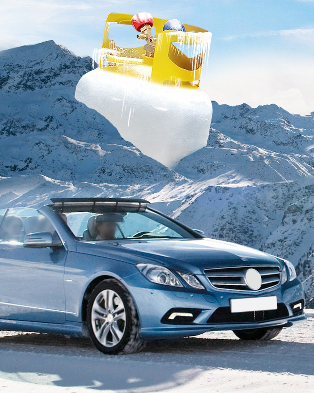 Recovery Tank 30lb for R134, R410, R12, R22 400 PSI 1/4 SAE Y-Shaped Valve