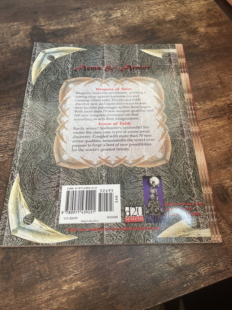 Arms & Armor - Bastion Press D20 D&d 3rd sourcebook