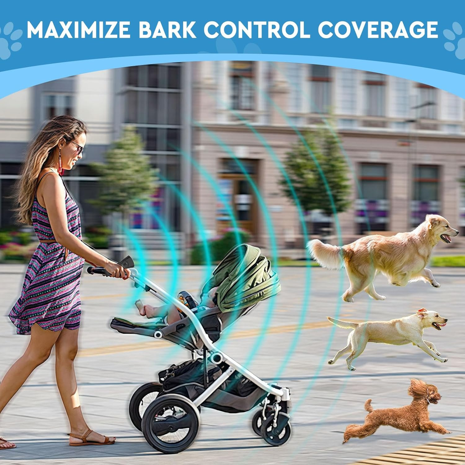 Ultrasonic Anti Dog Barking Device Pet Trainer LED Light Gentle Chaser Style Lot