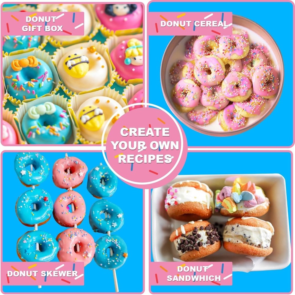 23 Mini Donut Maker Machine – Electric Donut Maker, Non-Stick, Fast Heating, ...